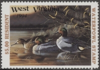 Scan of 1994 West Virginia Duck Stamp MNH VF