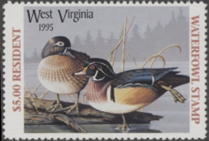 Scan of 1995 West Virginia Duck Stamp MNH VF