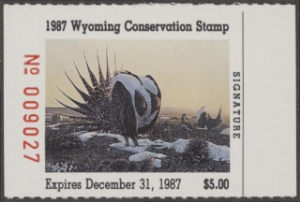 Scan of 1987 Wyoming Duck Stamp MNH VF