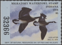 Scan of 1978 Indiana Duck Stamp MNH VF