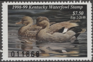 Scan of 1998 Kentucky Duck Stamp MNH VF