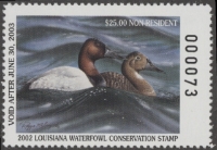 Scan of 2002 Louisiana Duck Stamp MNH VF