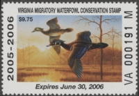 Scan of 2005 Virginia Duck Stamp MNH VF
