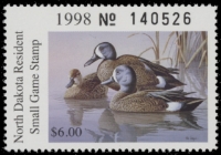 Scan of 1998 North Dakota Duck Stamp MNH VF