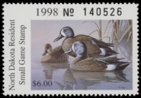 Scan of 1998 North Dakota Duck Stamp MNH VF