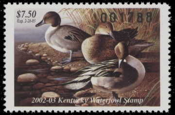 Scan of 2002 Kentucky Duck Stamp MNH VF