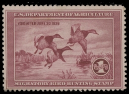 Scan of RW2 1935 Duck Stamp  MLH Fine