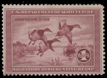 Scan of RW2 1935 Duck Stamp  MLH Fine