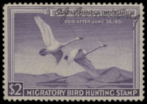 Scan of RW17 1950 Duck Stamp  Used F-VF