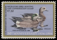 Scan of RW51 1984 Duck Stamp  Unsigned F-VF