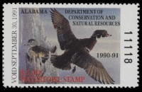 Scan of 1990 Alabama Duck Stamp MNH VF