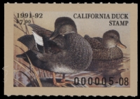Scan of 1991 California Duck Stamp MNH VF
