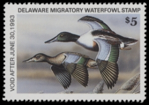 Scan of 1992 Delaware Duck Stamp MNH VF