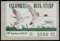 Scan of 1971 California Duck Stamp - First of State MNH VF