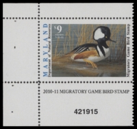 Scan of 2010 Maryland Duck Stamp MNH VF