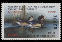Scan of 1985 Alabama Duck Stamp MNH VF