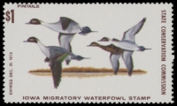 Scan of 1973 Iowa Duck Stamp MNH VF
