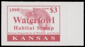 Scan of 1999 Kansas Duck Stamp MNH VF