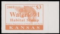 Scan of 2001 Kansas Duck Stamp MNH VF