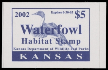 Scan of 2002 Kansas Duck Stamp MNH VF