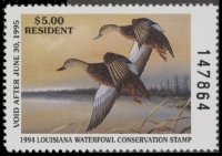 Scan of 1994 Louisiana Duck Stamp MNH VF