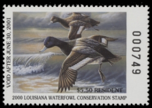Scan of 2000 Louisiana Duck Stamp MNH VF