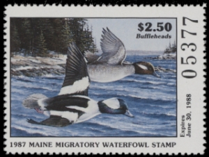Scan of 1987 Maine Duck Stamp MNH VF
