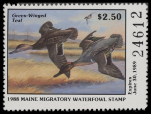 Scan of 1988 Maine Duck Stamp MNH VF