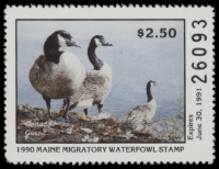 Scan of 1990 Maine Duck Stamp MNH VF
