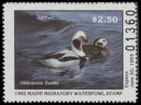 Scan of 1992 Maine Duck Stamp MNH VF