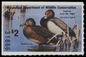 Scan of 1981 Mississippi Duck Stamp MNH VF
