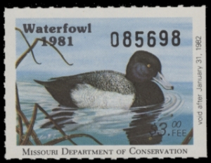 Scan of 1981 Missouri Duck Stamp MNH VF