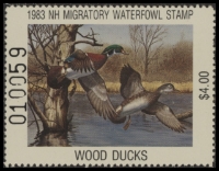 Scan of 1983 New Hampshire Duck Stamp - First of State MNH VF