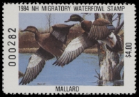 Scan of 1984 New Hampshire Duck Stamp MNH VF