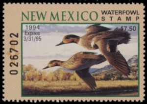 Scan of 1994 New Mexico Duck Stamp MNH VF