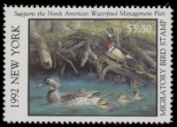 Scan of 1992 New York Duck Stamp MNH VF