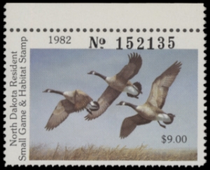 Scan of 1982 North Dakota Duck Stamp - First of State MNH VF