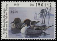 Scan of 1986 North Dakota Duck Stamp MNH VF