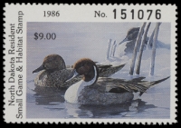 Scan of 1986 North Dakota Duck Stamp MNH VF