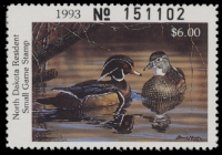 Scan of 1993 North Dakota Duck Stamp MNH VF