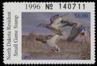 Scan of 1996 North Dakota Duck Stamp MNH VF