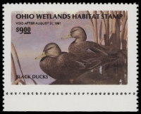 Scan of 1990 Ohio Duck Stamp MNH VF