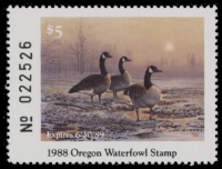 Scan of 1988 Oregon Duck Stamp MNH VF
