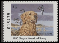 Scan of 1990 Oregon Duck Stamp MNH VF