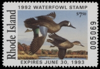 Scan of 1992 Rhode Island Duck Stamp MNH VF