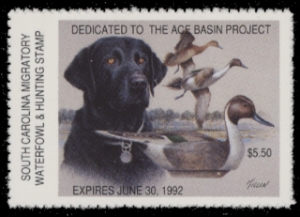 Scan of 1991 South Carolina Duck Stamp MNH VF
