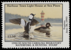 Scan of 1992 South Carolina Duck Stamp MNH VF