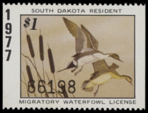 Scan of 1977 South Dakota Duck Stamp MNH VF