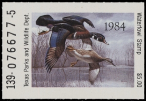 Scan of 1984 Texas Duck Stamp MNH VF