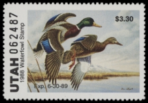 Scan of 1988 Utah Duck Stamp MNH VF